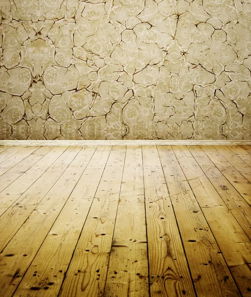 Lege kamer met houten vloer — Stockfoto
