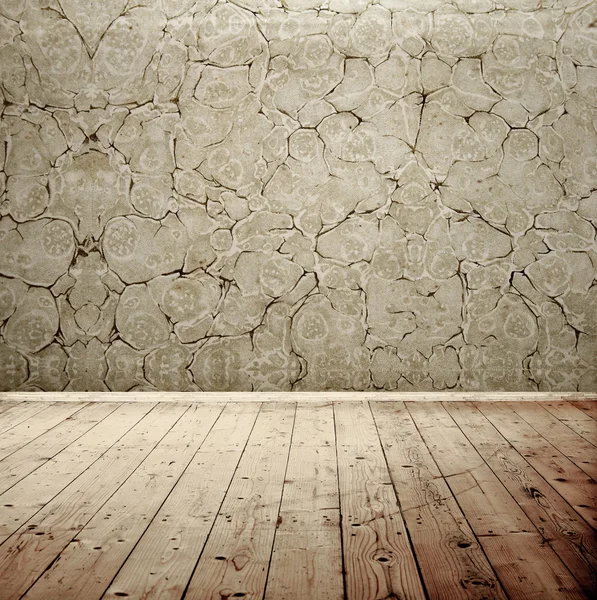 Prázdný pokoj s dřevěnou podlahou — Stock fotografie