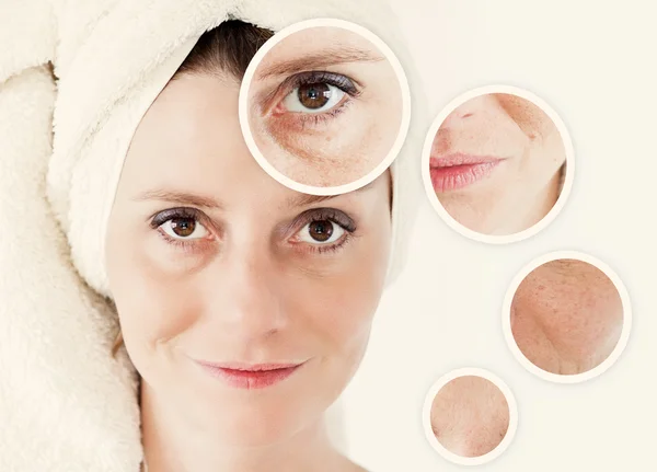 Conceito de beleza - cuidados com a pele, procedimentos antienvelhecimento, rejuvenescimento , — Fotografia de Stock