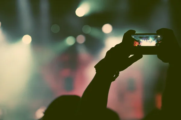 Publiken på konsert - retro stil Foto — Stockfoto