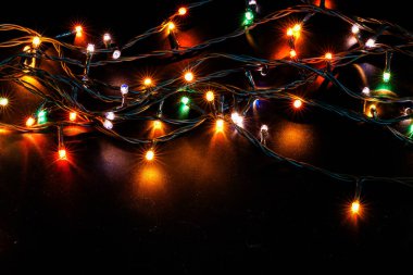 Renkli Noel ışıkları arka planı