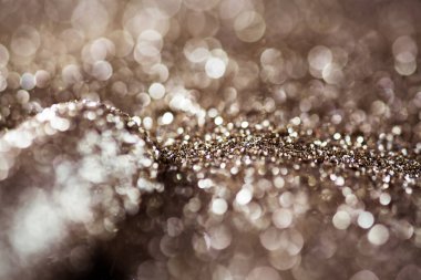 tatil ışıklı Noel arka plan ve uzay - yıldızlar yanıp sönen ve kar taneleri düşüyor ile sihirli bokeh glitter kopyalayın