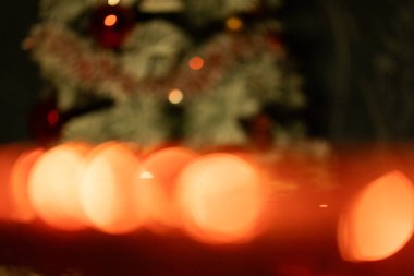 Bayram geçmişi için bulanık Noel ağacı