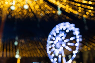 Bulanık Bokeh Noel ışıkları şenlikli arka plan