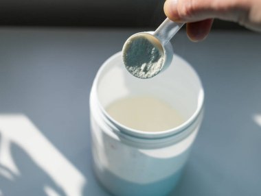 beyaz kolajen veya yaratıcı toz sağlıklı süperyiyecekler