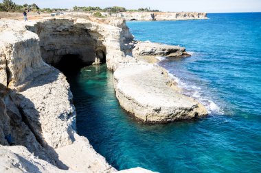 Faraglioni di Sant 'Andrea Salento İtalya' da