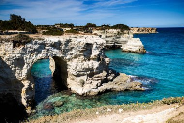 Faraglioni di Sant 'Andrea Salento İtalya' da