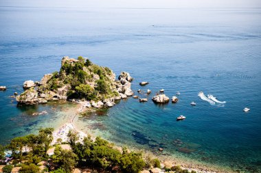 plaj ve ada Isola bella, taormina, Sicilya