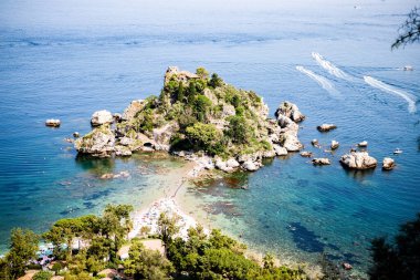 plaj ve ada Isola bella, taormina, Sicilya