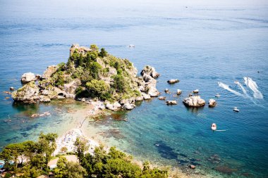 plaj ve ada Isola bella, taormina, Sicilya