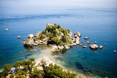 plaj ve ada Isola bella, taormina, Sicilya