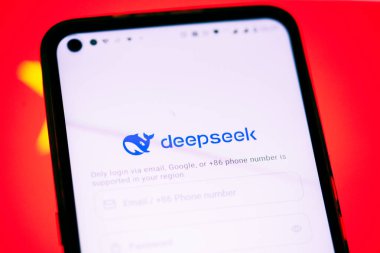 deepseek app on a phone