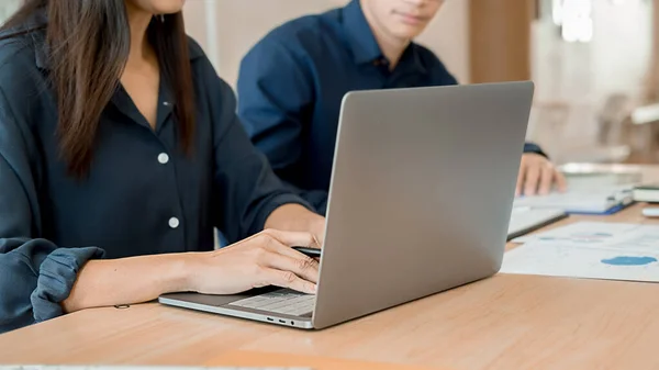 Concept Young Business Working His Coffee Shop Using Laptop Holding — Stock Photo, Image