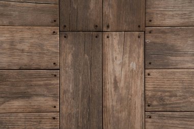 background of natural, grey wooden planks, top view clipart