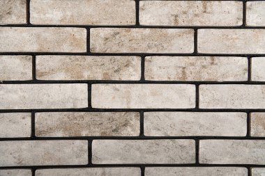 background of wall made of grey bricks, top view clipart