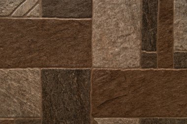 background of natural stone grungy tiles, top view clipart