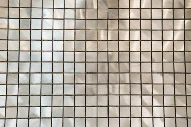 grey nacreous tiles background, top view clipart
