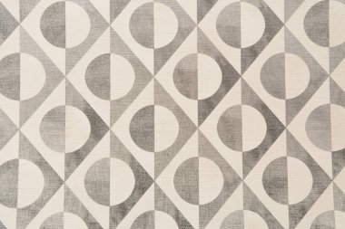 grey and white, abstract pattern background, with circles and lines, top view clipart