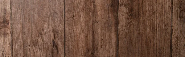 Top View Brown Wooden Planks Top View Banner — Stock Photo, Image