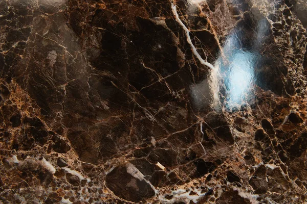 Background Dark Marble Glossy Stone Streaks Top View — Stock Photo, Image