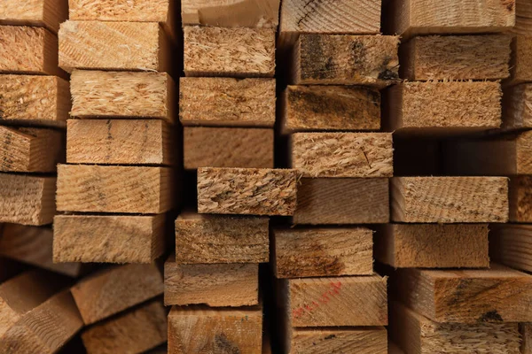 Background Stacked Natural Hardwood Planks — Stock Photo, Image