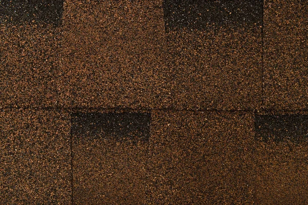 Brown Grainy Background Bituminous Roofing Tiles Top View — Stock Photo, Image