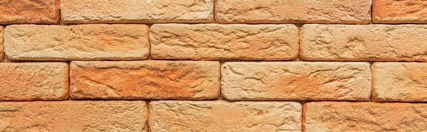 Background Orange Brick Surface Top View Banner — Stock Photo, Image