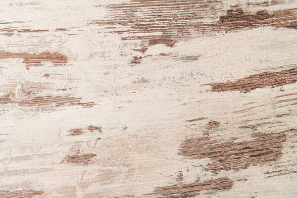 background of grungy hardwood, painted in white, top view