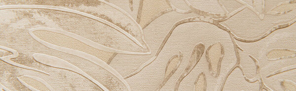 textured wallpaper background, with floral embossed pattern, top view, banner