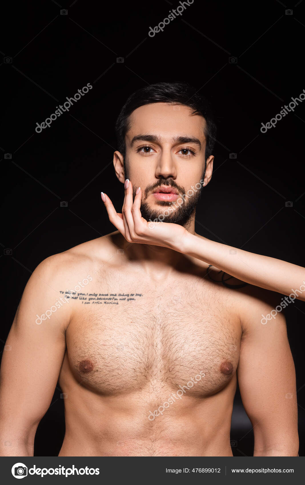 Hombres guapos con barba sin ropa shop