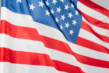 close up of national flag of america with stars and stripes clipart