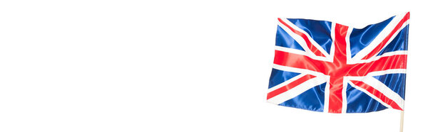 blue flag of united kingdom with red cross isolated on white, banner