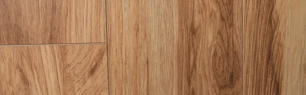 Vue du dessus de brun, plancher stratifié en bois, vue du dessus, bannière — Photo de stock