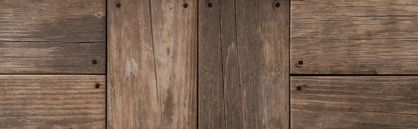Madera natural, fondo de superficie texturizado gris, vista superior, pancarta - foto de stock