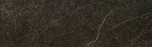 Dark grey, polished stone textured background, top view, banner — Stock Photo