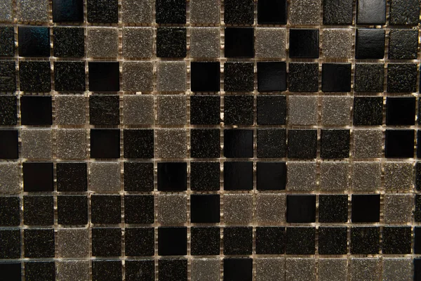 Fond carrelage noir et gris, vue de dessus — Photo de stock