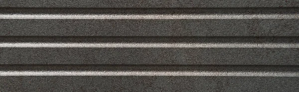 Vue du dessus gris foncé, fond de revêtement métallique, vue du dessus, bannière — Photo de stock