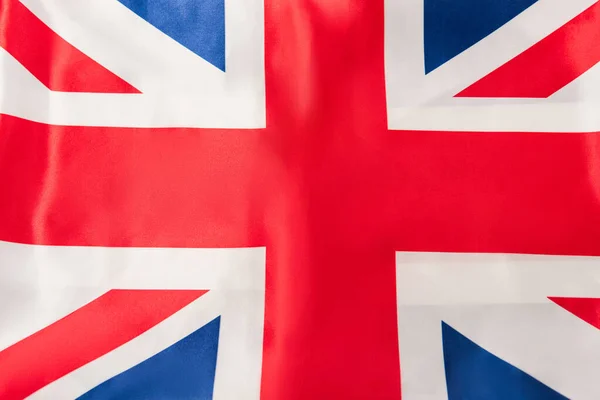 Top view of british flag with red cross — Stock Photo