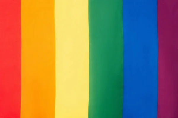 Colorido arco-íris lgbt bandeira, conceito de consciência — Fotografia de Stock