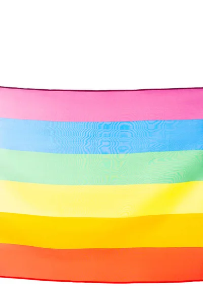 Cores do arco-íris da bandeira lgbt isolado no branco — Fotografia de Stock