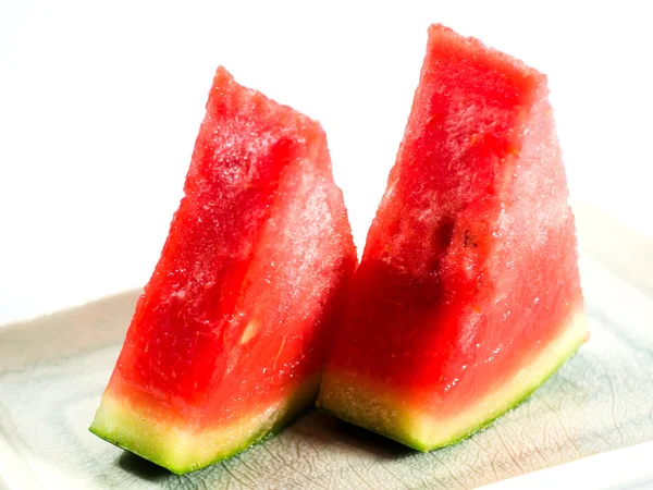 Frozen Red Watermelon on disk. — Stock Photo, Image