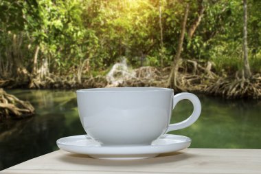 Görüntü arka plan beyaz kahve fincanı.