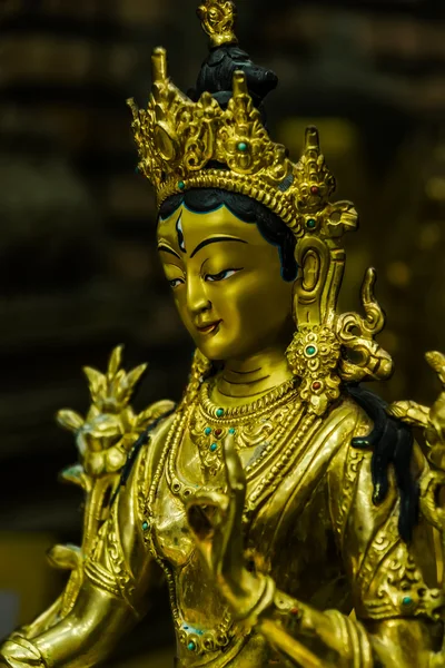 Close-up statue of Gold Buddha temple in Thailand. — Stock Photo, Image