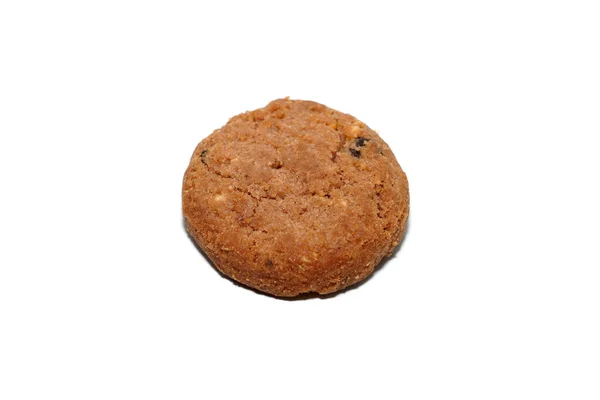 Närbild Cookies Vit Bakgrund — Stockfoto