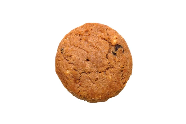 Närbild Cookies Vit Bakgrund Med Klippbana — Stockfoto