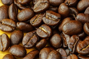 макрос зображення смажених кавових зерен