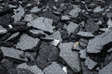 Asfalt yol yüzeyi yığını