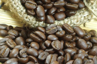 Kavrulmuş kahve çekirdeği.