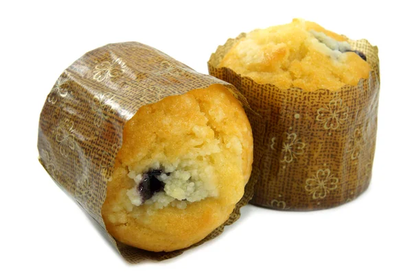 Blueberry muffins op witte achtergrond — Stockfoto