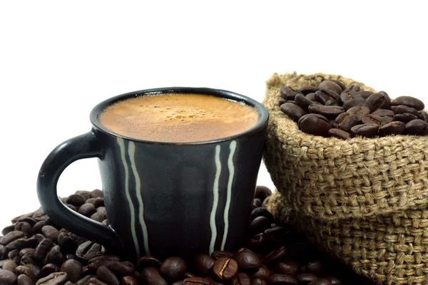 Grano de café y café —  Fotos de Stock